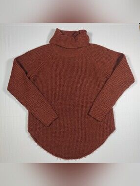 Kuhl Sienna Womens Tan Brown Chunky Knit Turtleneck Pullover Sweater Size L